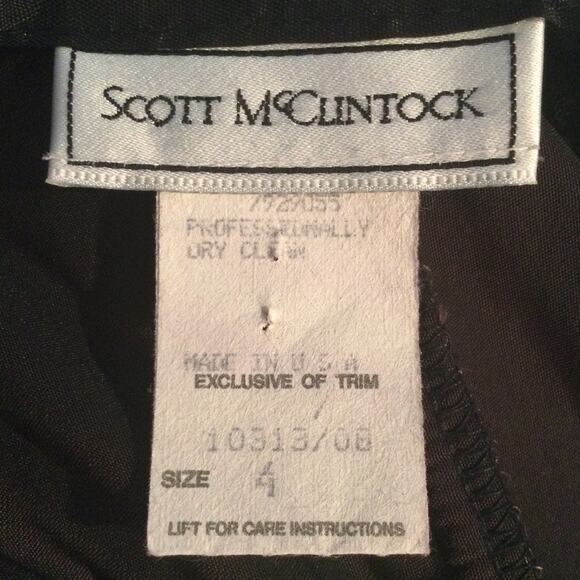 Scott McClintock Black velvet vintage green puffy formal holiday attire 4 - Picture 2 of 6